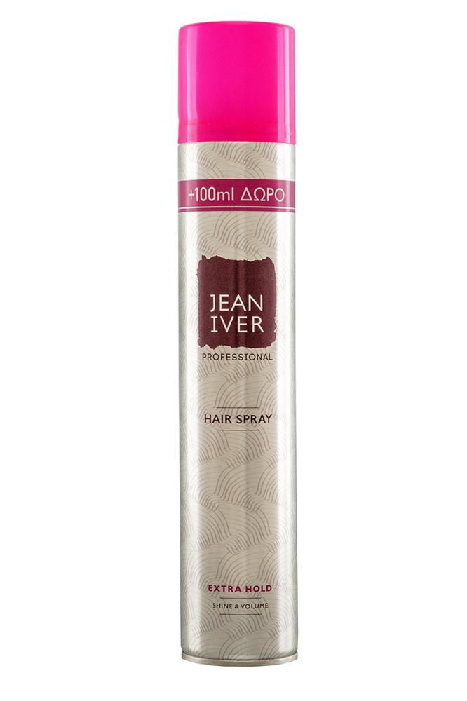 JEAN IVER Hair Spray Extra Hold 400ml + 100 ml δώρο